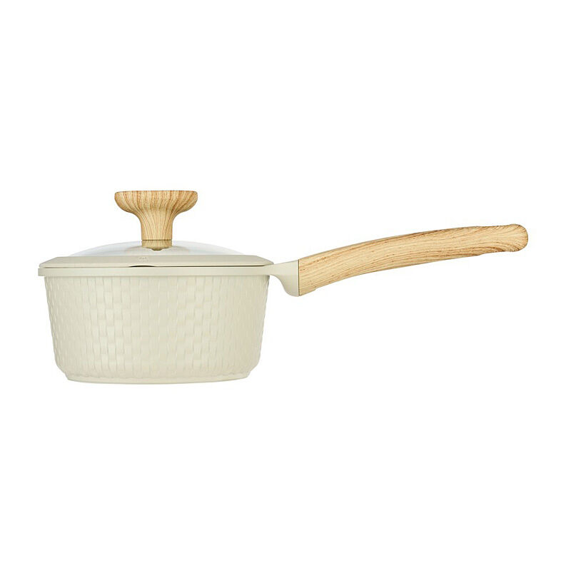 Resto Ran Beige Saucepan with Lid - Diameter 16cm Resto Ran Beige Saucepan with Lid - Diameter 16cm