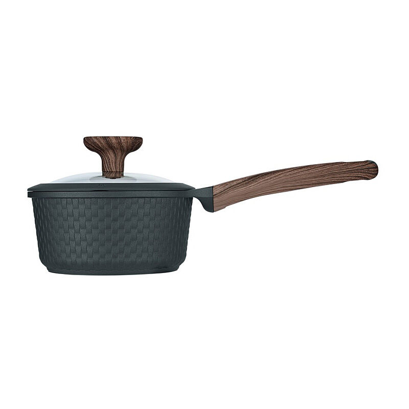 Resto Ran Black Saucepan with Lid - Diameter 16cm