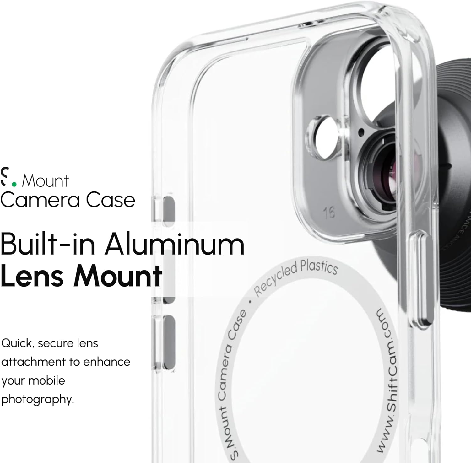 Shiftcam Camera Case for iPhone 16 Plus - Clear