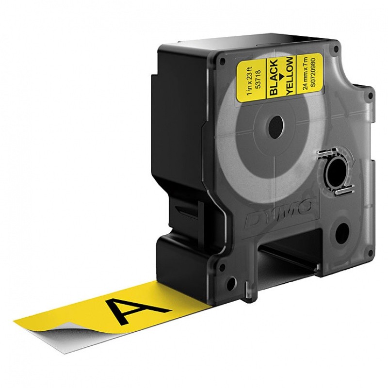 5 Pack DYMO D1 Label Tapes 24 mm x 7 m Black on Yellow 5 Pack DYMO D1 Label Tapes 24 mm x 7 m Black on Yellow