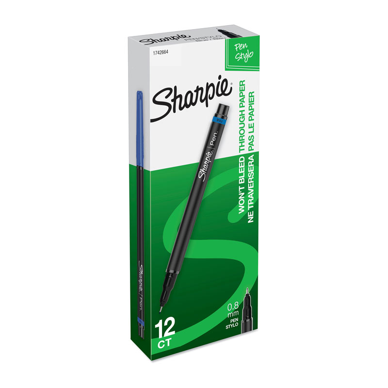 Sharpie Pen Fineliner Blue - Box of 12