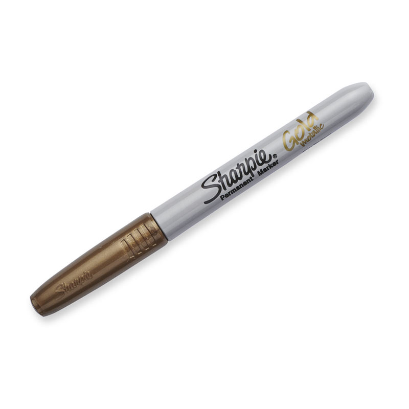 Sharpie Permanent Marker Fine Point Gold - Box of 12