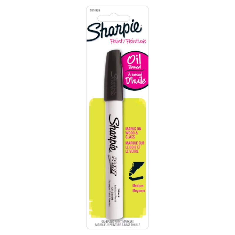 Sharpie Oil-Based Paint Marker Medium Point Black, Pack of 3 Sharpie Oil-Based Paint Marker Medium Point Black, Pack of 3