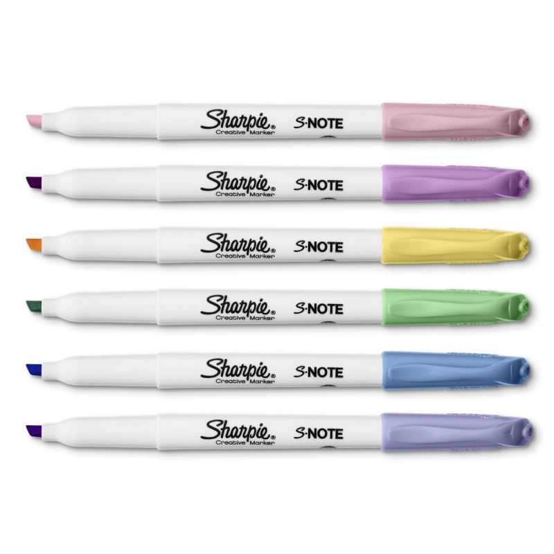 Sharpie S-Note Pastel - Pack of 6 - Box of 6