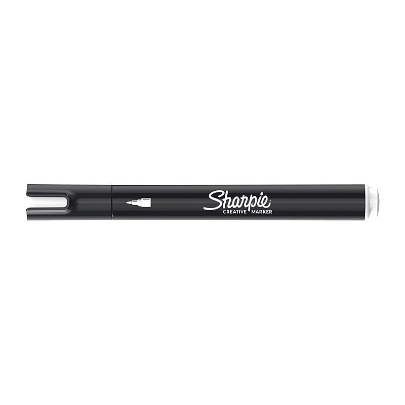 Sharpie Creative Markers - Water-Based Acrylic Bullet Tip Markers - White - Box of 6