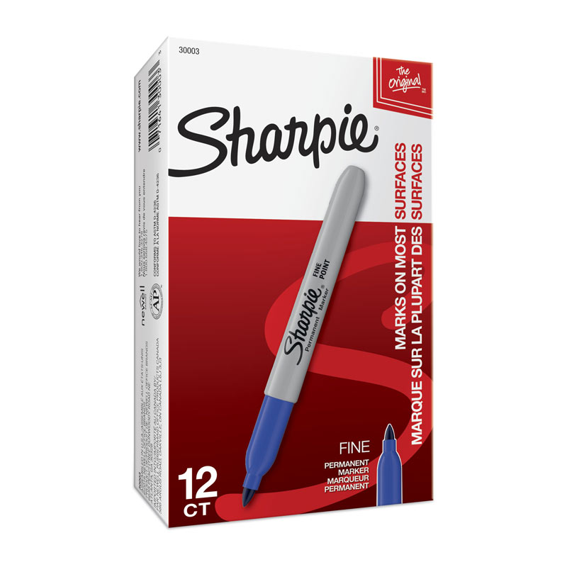 Sharpie Fine Point Permanent Marker Blue - Box of 12