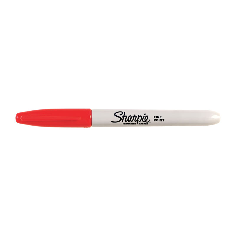Sharpie Permanent Marker Fine Point Red - Box of 12