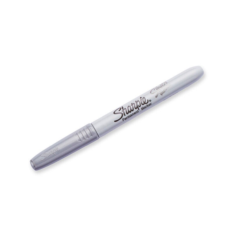 Sharpie Metallic Fine Point Permanent Markers Silver, Box of 12 Sharpie Metallic Fine Point Permanent Markers Silver, Box of 12