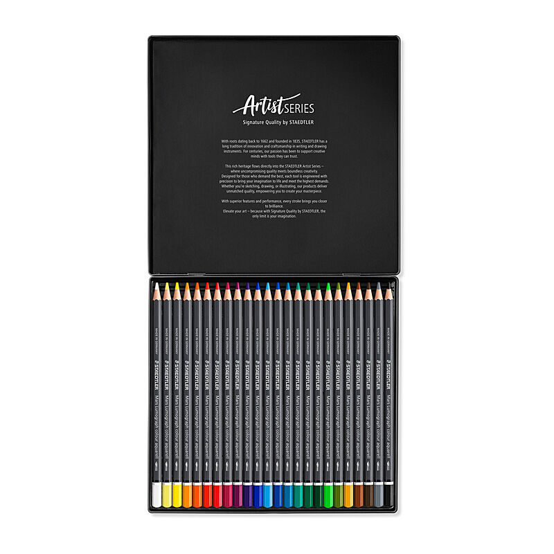 Staedtler 104 Lumograph Aquarell Pencils - Tin of 24 Staedtler 104 Lumograph Aquarell Pencils - Tin of 24