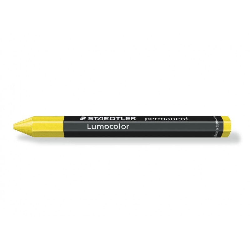 Staedtler Lumocolor Permanent Omnigraph Crayons Yellow, Box of 12