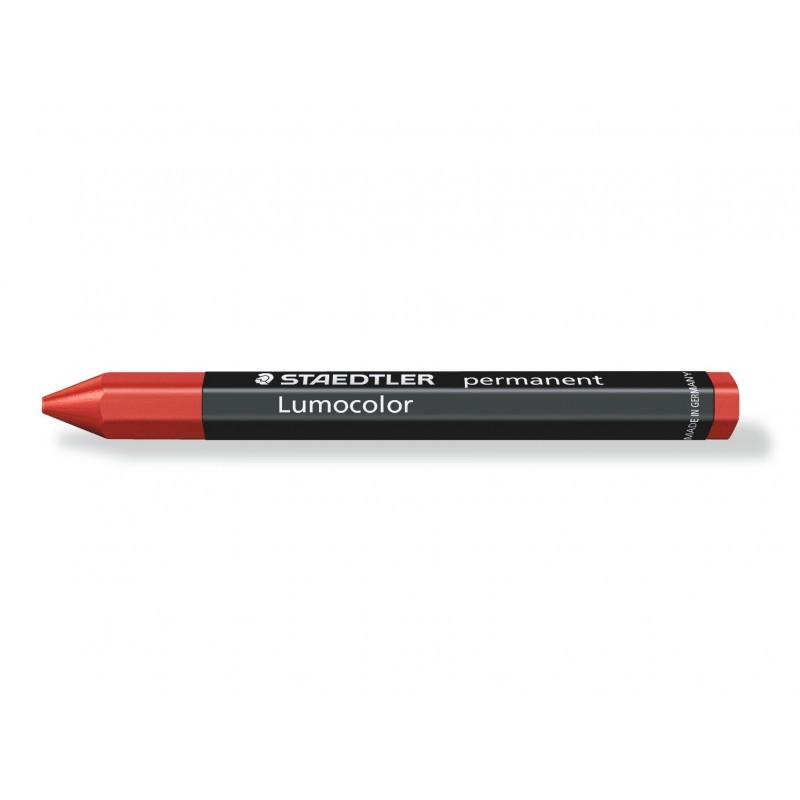 Staedtler Lumocolor Permanent Omnigraph Crayons Red, Box of 12