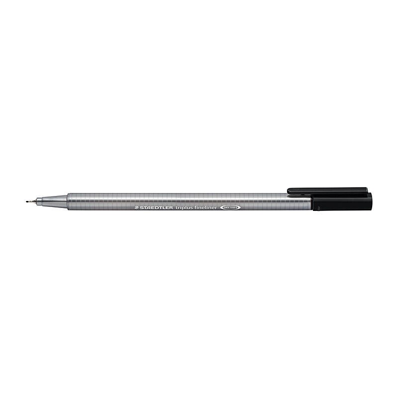 Staedtler Triplus 0.3 mm Fineliner Pens Black, Box of 10