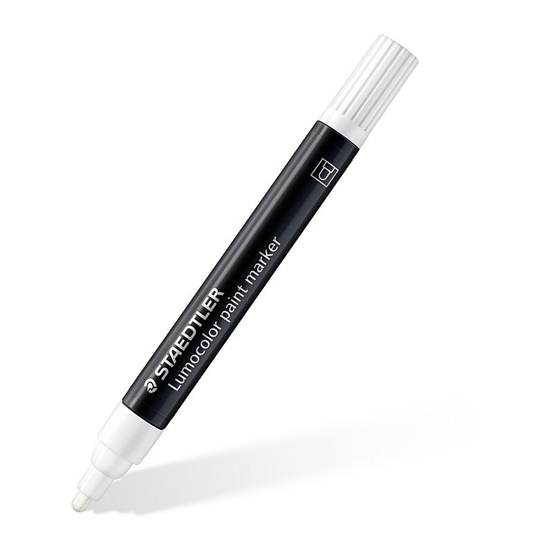 Staedtler 349 Lumocolor Paint Marker - White - Box of 10 Staedtler 349 Lumocolor Paint Marker - White - Box of 10