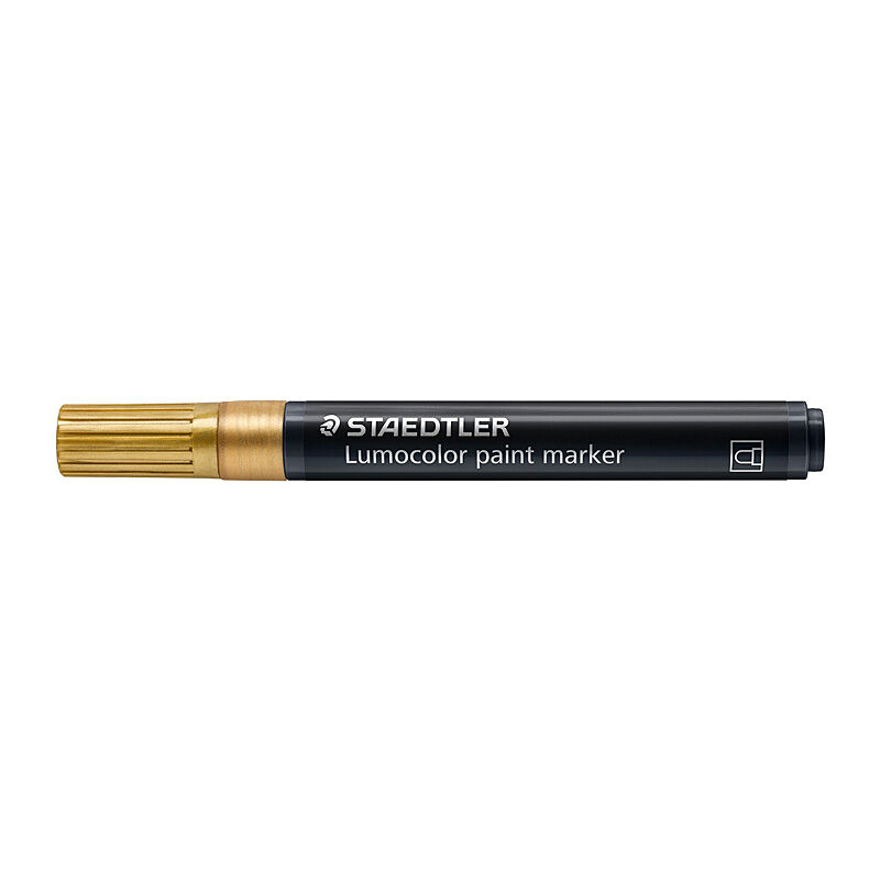 Staedtler 349 Lumocolor Paint Markers - Gold - Box of 10