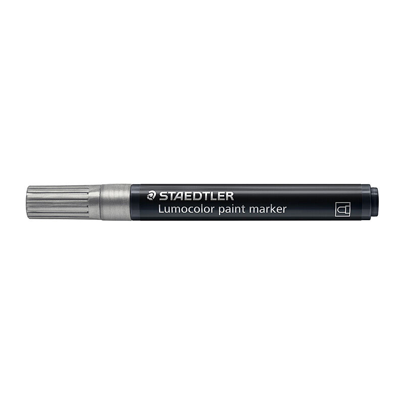 Staedtler 349 Lumocolor Paint Markers - Silver - Box of 10