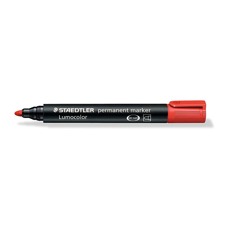 Staedtler Permanent Markers 352 Bullet Tip Red, Box of 10 Staedtler Permanent Markers 352 Bullet Tip Red, Box of 10