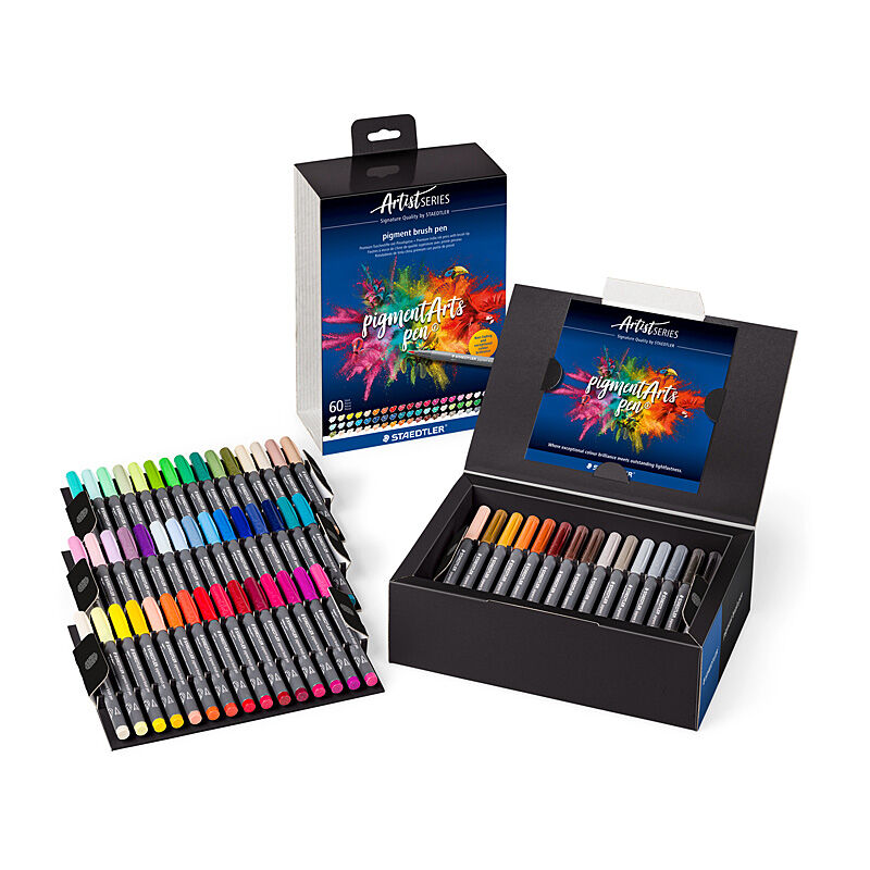 Staedtler 371 Pigment Brush Pens - Pack of 60