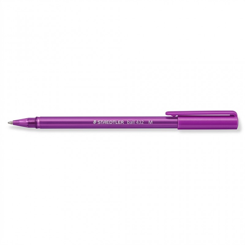 Staedtler 432 Triangular Ballpoint Pens Medium Violet, Cup of 40 Staedtler 432 Triangular Ballpoint Pens Medium Violet, Cup of 40