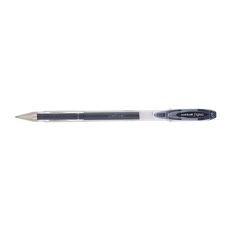 uni-ball Signo Gel Ink Pens Black 0.7 mm, Box of 12 uni-ball Signo Gel Ink Pens Black 0.7 mm, Box of 12
