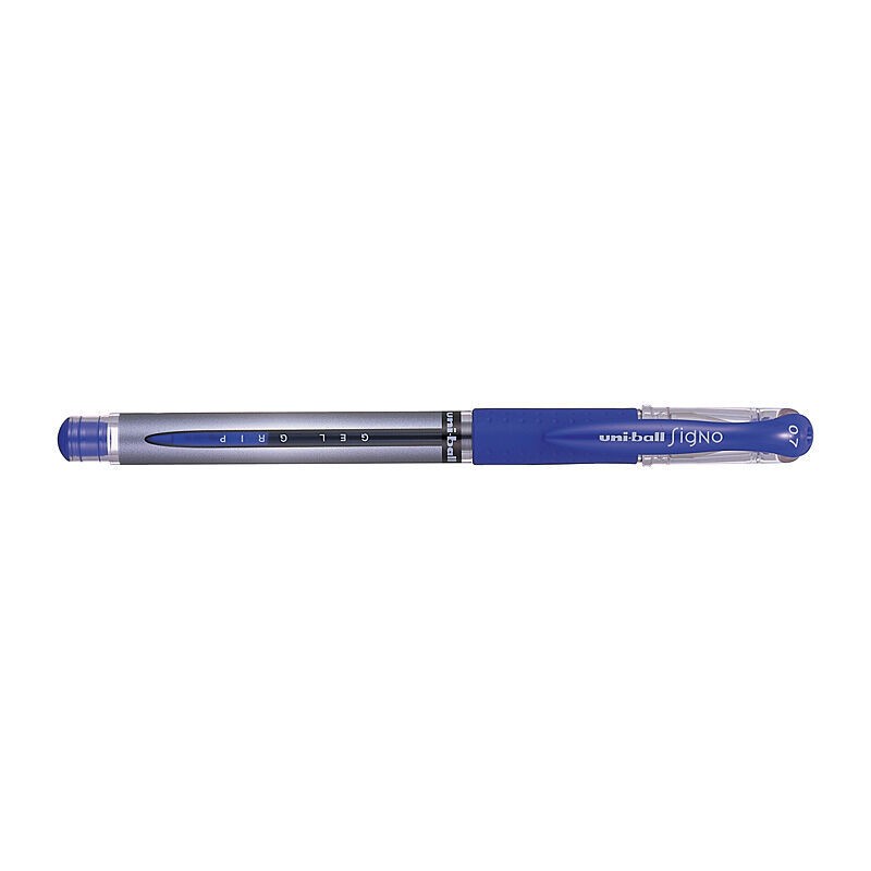 uni-ball Signo UM-151S Gel Grip Rollerball Pens 0.7 mm Blue, Box of 12 uni-ball Signo UM-151S Gel Grip Rollerball Pens 0.7 mm Blue, Box of 12