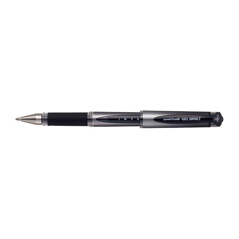 uni-ball Signo Impact Gel Ink Pens Black 1.0 mm, Box of 12 uni-ball Signo Impact Gel Ink Pens Black 1.0 mm, Box of 12