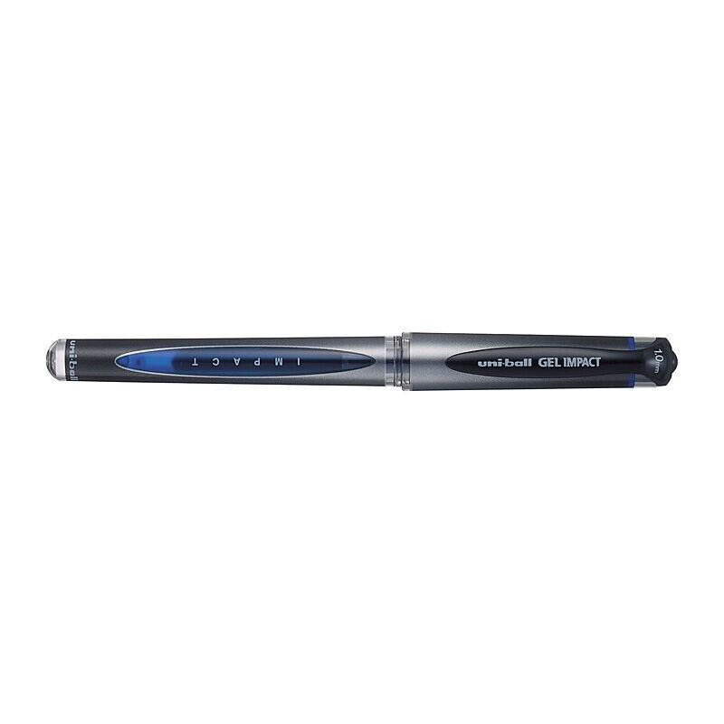uni-ball Signo Impact Gel Ink Rollerball Pens 1.0 mm Blue, Box of 12