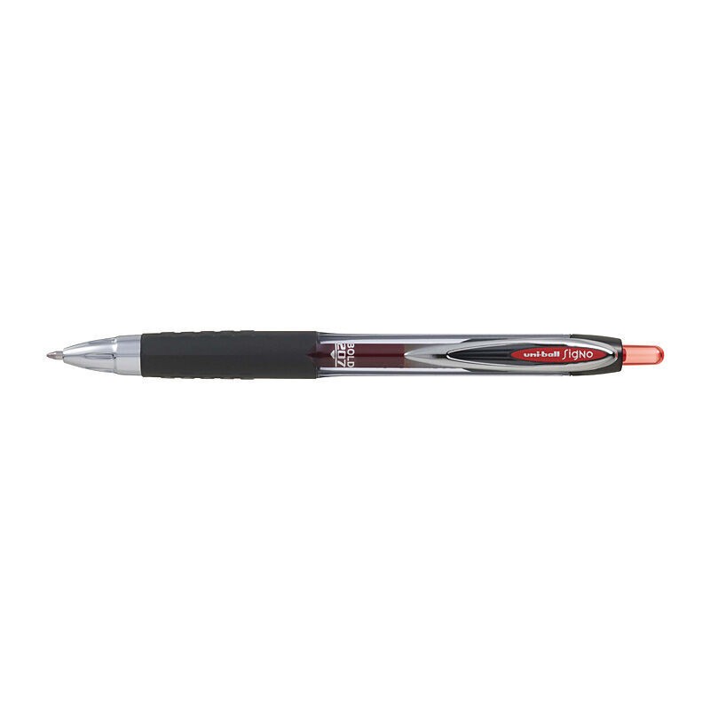 uni-ball Signo 207 Retractable Gel Ink Pens Red, Box of 12 uni-ball Signo 207 Retractable Gel Ink Pens Red, Box of 12