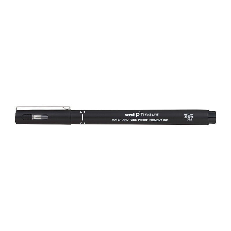 uni Pin Fineliners 0.1 mm Black, Box of 12 uni Pin Fineliners 0.1 mm Black, Box of 12