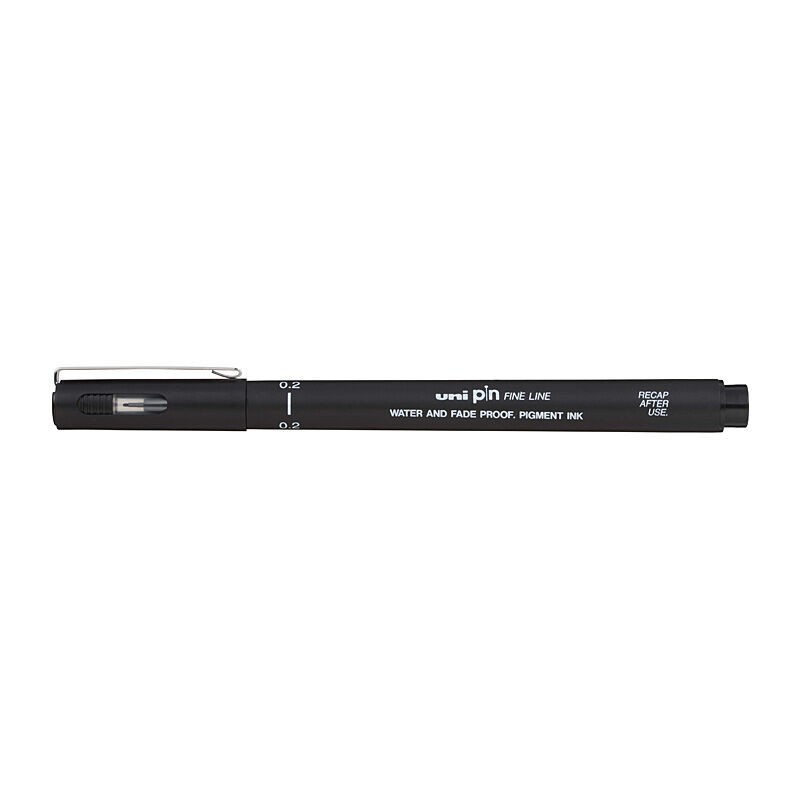 uni Pin Fineliners 0.2 mm Black, Box of 12 uni Pin Fineliners 0.2 mm Black, Box of 12