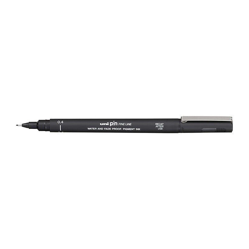 uni Pin Fineliners 0.4 mm Black, Box of 12 uni Pin Fineliners 0.4 mm Black, Box of 12