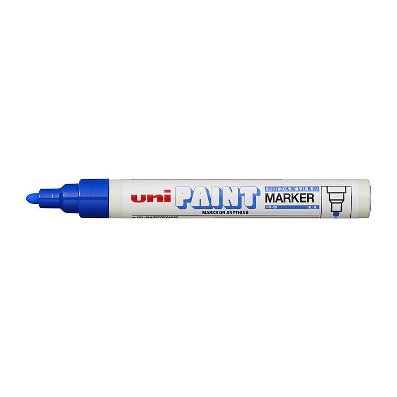 uni Paint Markers PX-20 Medium Bullet Tip Blue, Box of 12 uni Paint Markers PX-20 Medium Bullet Tip Blue, Box of 12