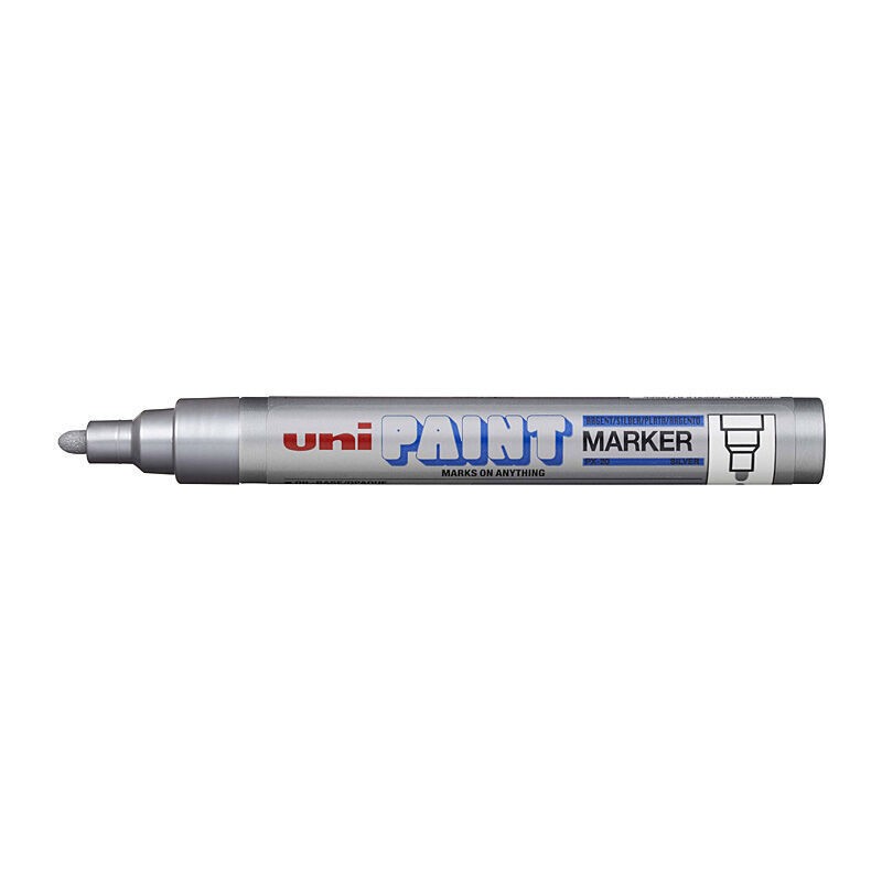 uni Paint Markers PX-20 Medium Bullet Tip Silver, Box of 12 uni Paint Markers PX-20 Medium Bullet Tip Silver, Box of 12