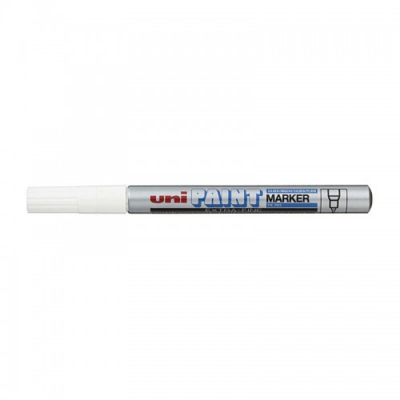 uni PX-203 Extra Fine Paint Markers Silver, Box of 12