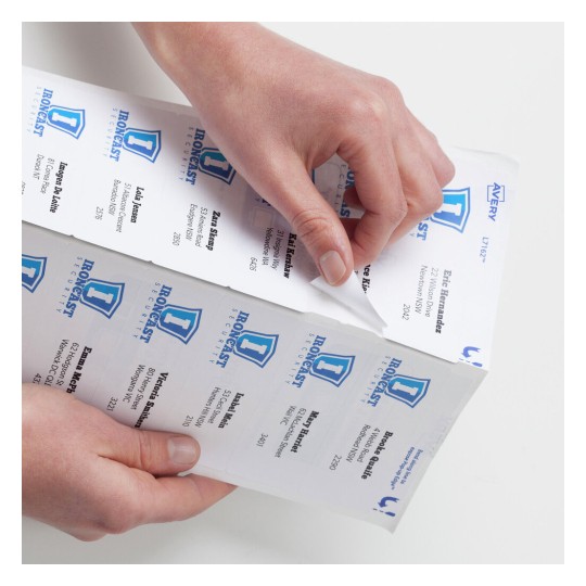 Avery Quick Peel Address Labels with Sure Feed - 63.5 x 38.1 mm 21UP - 1050 Labels - 50 Sheets