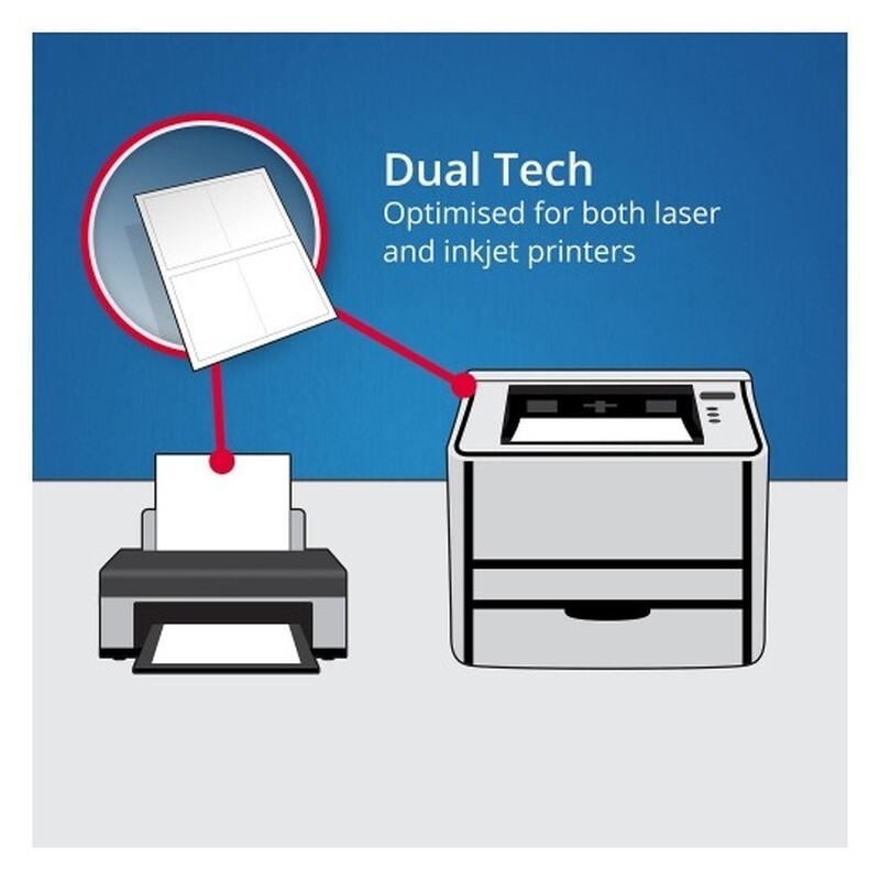 Avery Removable Multi-purpose Labels - 99.1 x 38.1 mm 14UP - 350 Labels - 25 Sheets