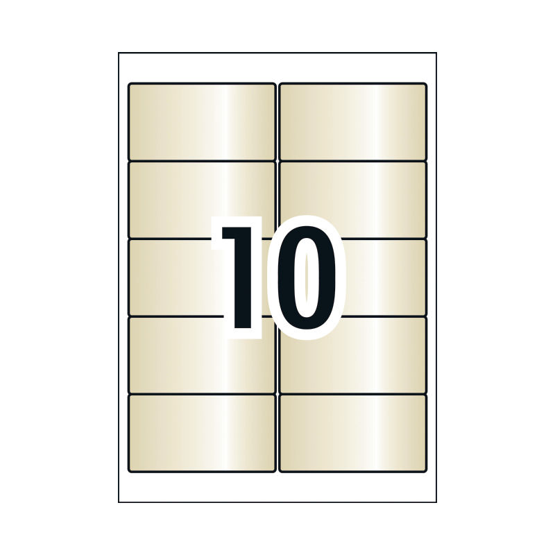 Avery Crystal Clear Rectangle Labels - 96 x 50.8 mm 10UP - 100 Labels - 10 Sheets