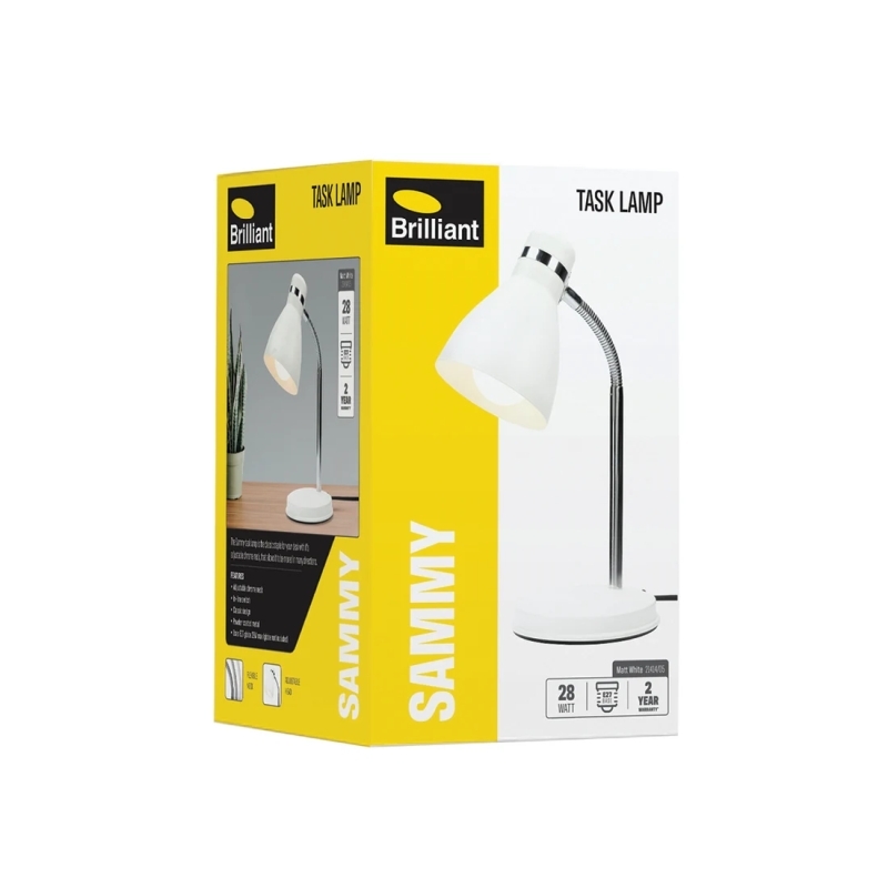 Brilliant Sammy Task Lamp - White