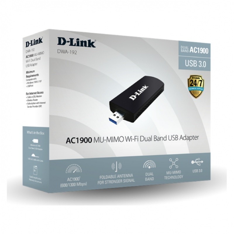 D-Link AC1900 MU-MIMO WiFi Dual Band USB Adapter