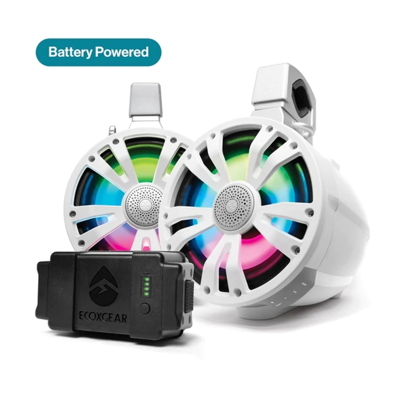EcoXgear ET08 2-Pack White 8 Inch Speakers Non Amplified