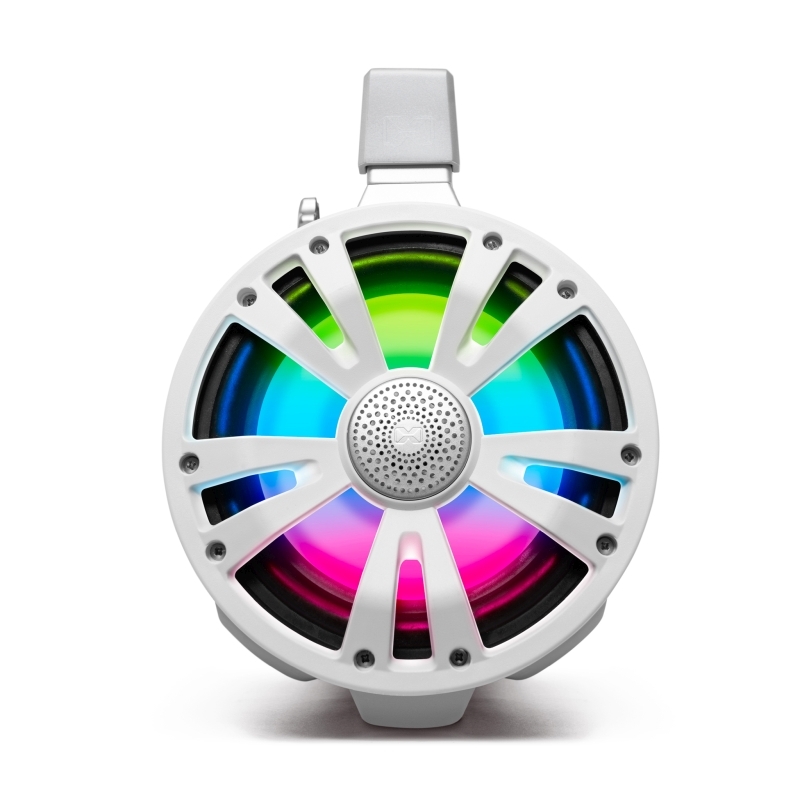 EcoXgear ETA08 2-Pack White 8 Inch Marine Amplified Speakers