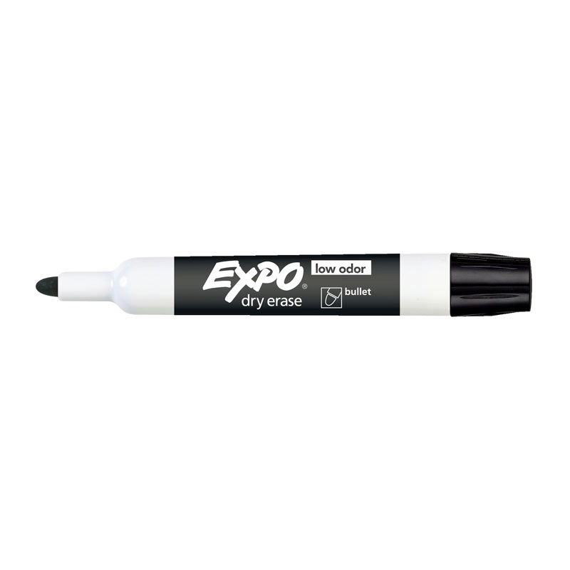 Expo Whiteboard Marker Bullet Tip Black - Box of 12 Expo Whiteboard Marker Bullet Tip Black - Box of 12