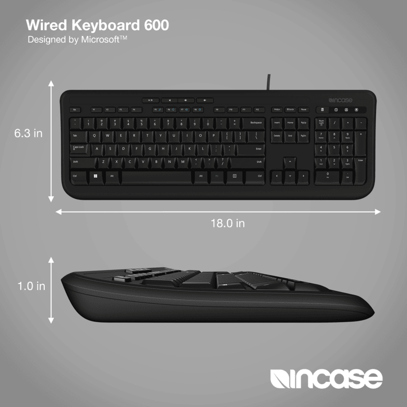 Incase Wired Keyboard 600 - Black Incase Wired Keyboard 600 - Black