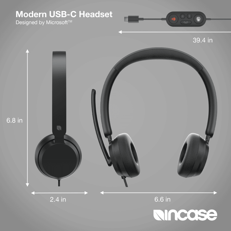 Incase Modern USB-C Headset - Black Incase Modern USB-C Headset - Black