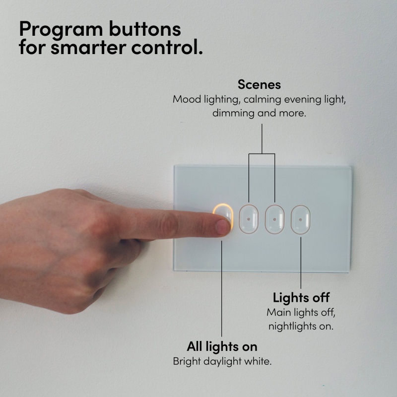 LIFX Smart Light Switch 4-Gang White - AU/NZ