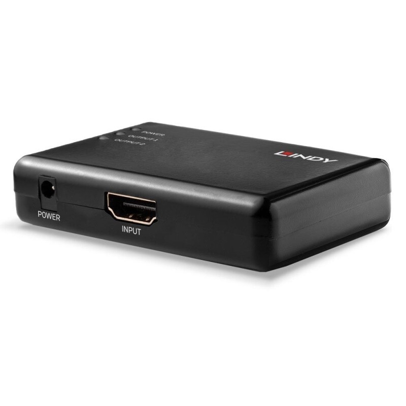 Lindy 2 Port HDMI 10.2G Splitter Adapter - Compact