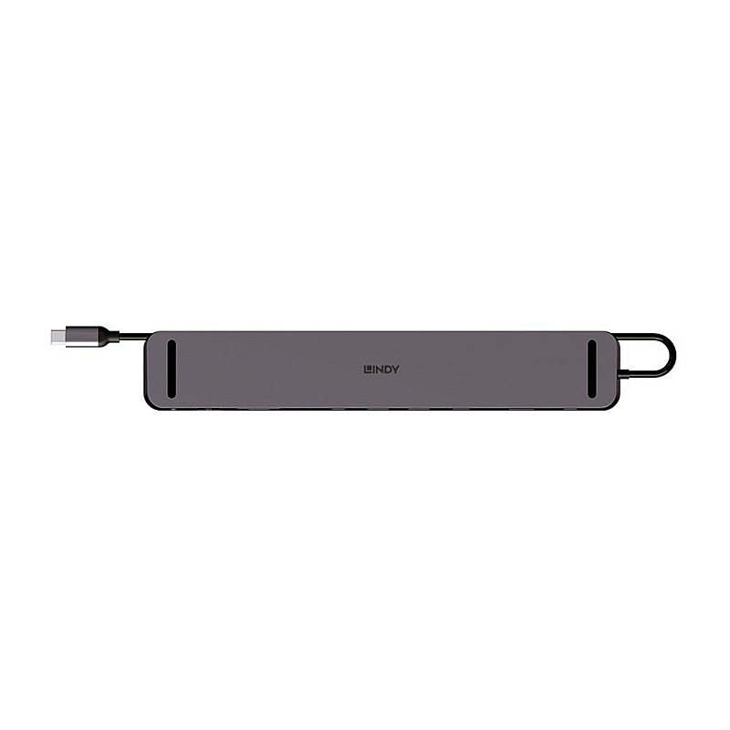 Lindy DST-Mini XT 810, USB-C Laptop Mini Docking Station, Single Display 8K, Dual Display 4K, 100W C