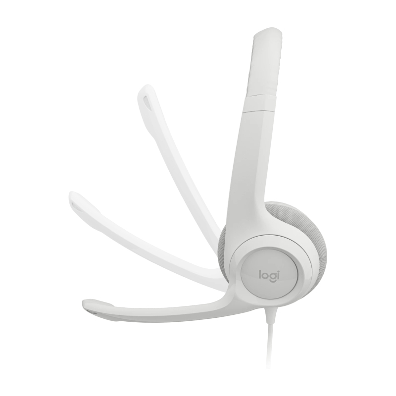 Logitech H390 Wired USB Headset - White
