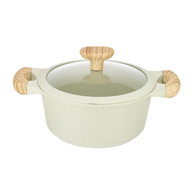 Resto Ran Beige Casserole with Lid - Diameter 20cm Resto Ran Beige Casserole with Lid - Diameter 20cm