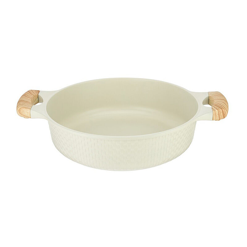 Resto Ran Beige Shallowpot with Lid - Diameter 28cm Resto Ran Beige Shallowpot with Lid - Diameter 28cm