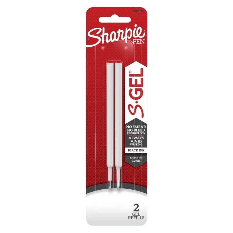 Sharpie S-Gel Gel Pen Refills 0.7 mm Black, Box of 6 Packs of 2 Sharpie S-Gel Gel Pen Refills 0.7 mm Black, Box of 6 Packs of 2
